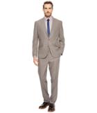 Kenneth Cole Reaction Stretch Slim Fit Textured Pin Dot Suit (tan Textured) Men's Suits Sets