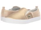 Lacoste Kids Gazon (big Kid) (gold/white) Girl's Shoes