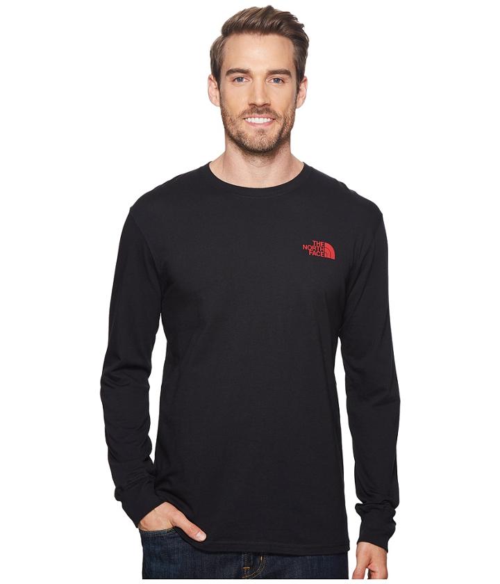 The North Face Long Sleeve Red Box Tee (tnf Black/tnf Red) Men's Long Sleeve Pullover