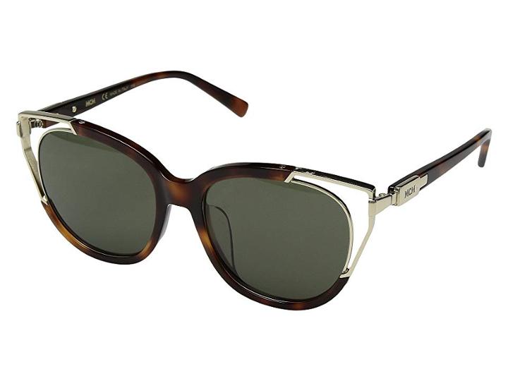 Mcm Mcm660sal (havana/solid Green) Fashion Sunglasses