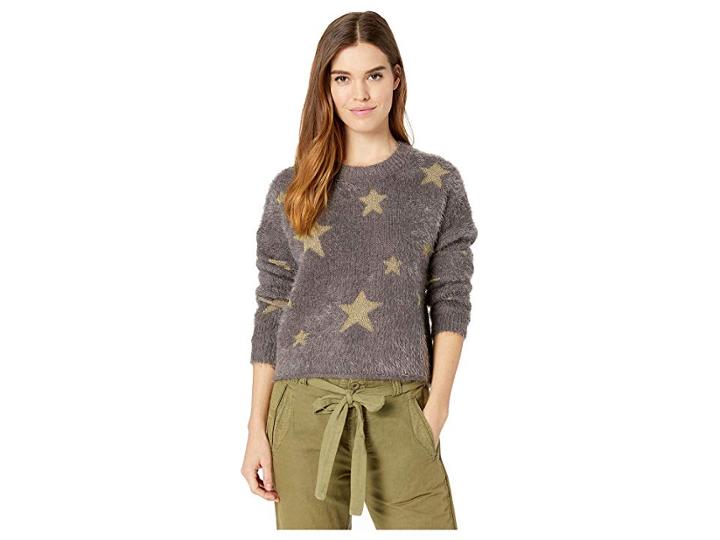 Show Me Your Mumu Cropped Varsity Sweater (shine Star Knit) Women's Sweater