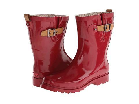 Chooka Top Solid Mid Rain Boot (crimson) Women's Rain Boots