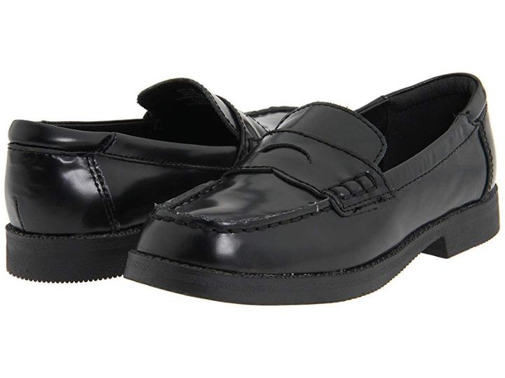 Kenneth Cole Reaction Kids Loaf-er (little Kid/big Kid) (black Box Leather) Boy's Shoes