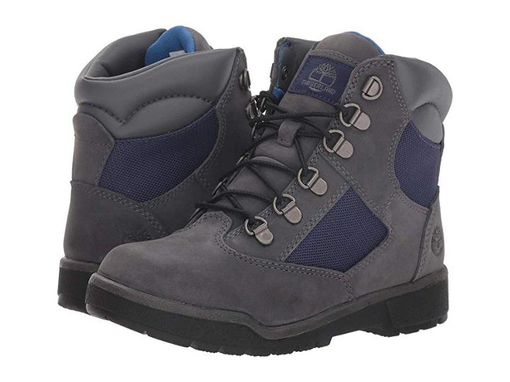 Timberland Kids 6 Fabric/leather Field Boot (little Kid) (dark Cement) Kids Shoes
