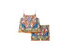 Dolce & Gabbana Kids Dress No Sleeve+pants (toddler/little Kids) (maiolica Print) Girl's Active Sets