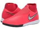 Nike React Phantom Vsn Pro Df Ic (bright Crimson/metallic Silver) Men's Soccer Shoes