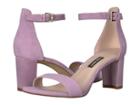Nine West Pruce Block Heel Sandal (light Purple Suede) High Heels