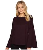 Heather Stella Bell Sleeve Pullover (plum) Women's Clothing