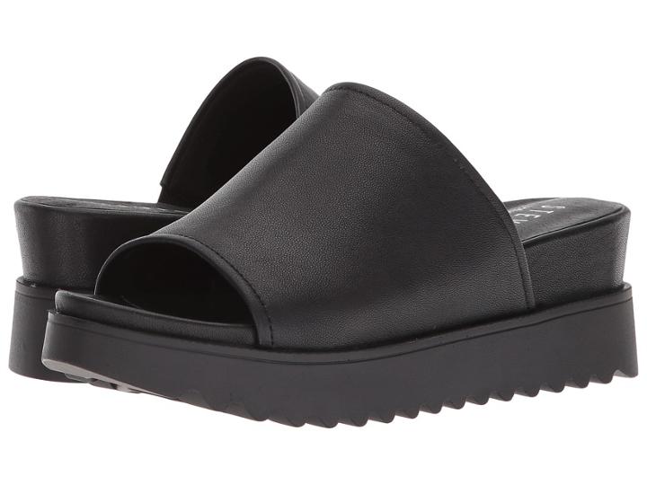 Steven Nc-kore (black Leather) Women's Slide Shoes