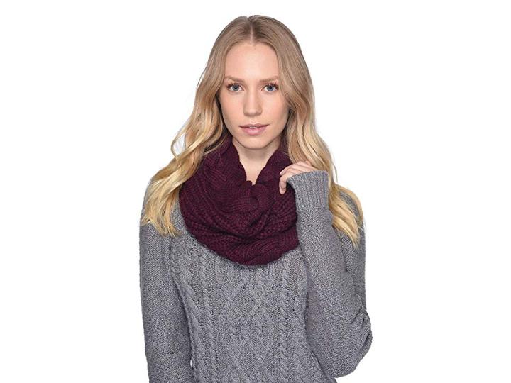 Ugg Braided Knit Snood (port) Scarves