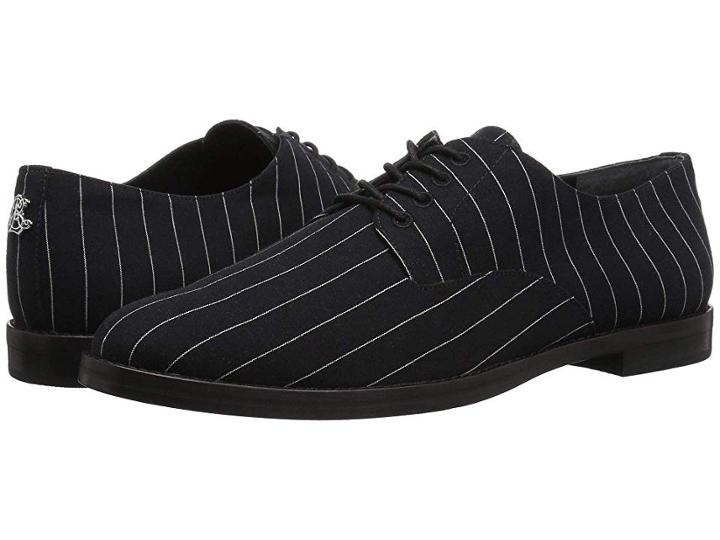 Lauren Ralph Lauren Maryna Ii (black/white Pinstripe Gabardine) Women's  Shoes
