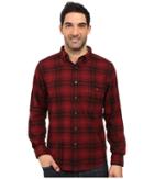 Woolrich Trout Run Flannel Shirt (red Hunt Plaid) Men's Long Sleeve Button Up