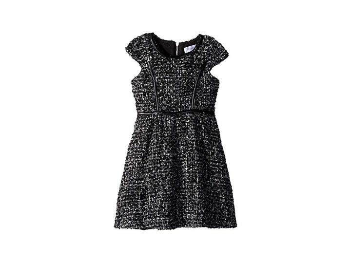 Us Angels Boucle Dress (toddler/little Kids) (black) Girl's Dress