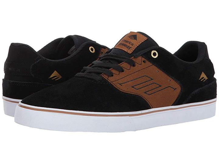 Emerica The Reynolds Low Vulc (black/tan) Men's Skate Shoes