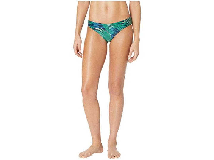Carve Designs Sanitas Reversible Bottom (azul Palms/shibori Dots) Women's Swimwear