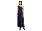 Yigal Azrouel Pleated Long Dress With Scarf Detail And Snap At Hem (myst) Women's Dress