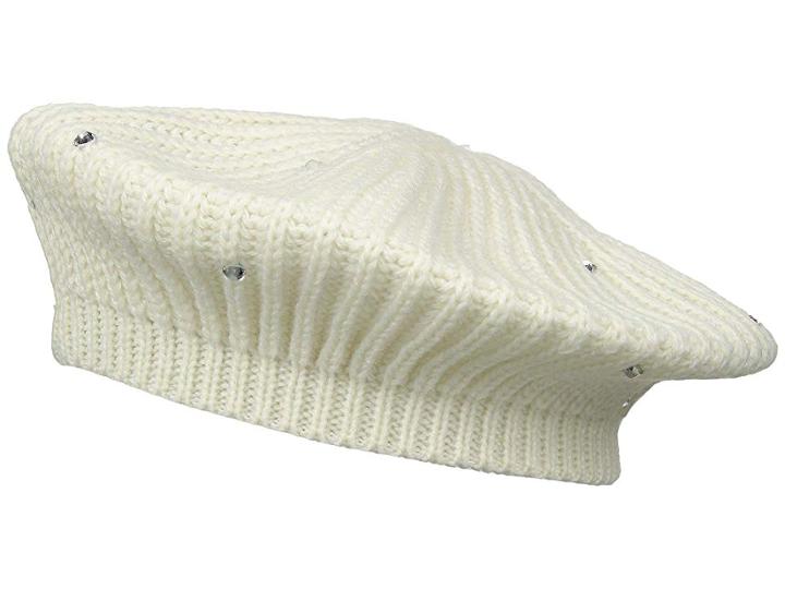 Lauren Ralph Lauren Crystal Rib Beret (ivory) Berets