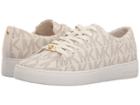 Michael Michael Kors Keaton Lace Up (vanilla Mk Logo Pvc/suprema Nappa Sport) Women's Lace Up Casual Shoes