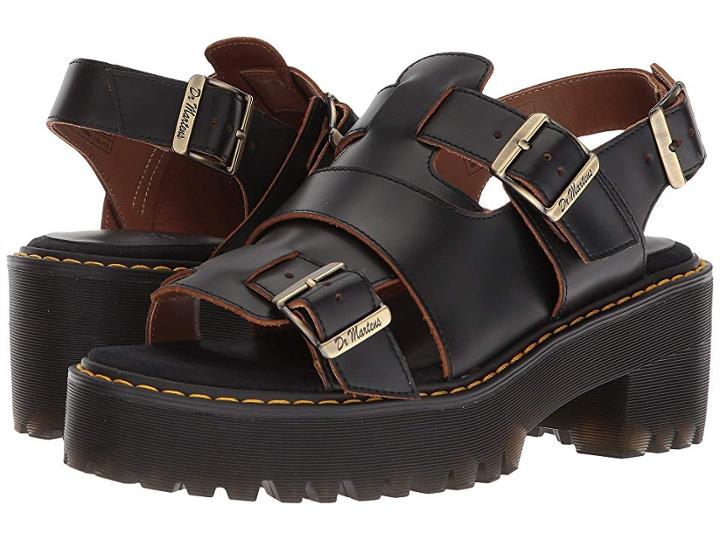 Dr. Martens Ariel (black Vintage Smooth) Women's Sandals
