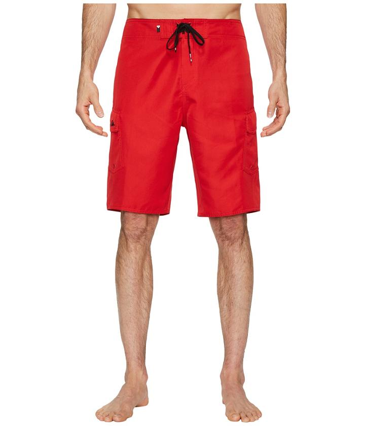Quiksilver Manic Solid 21 Boardshorts (red) Men's Swimwear