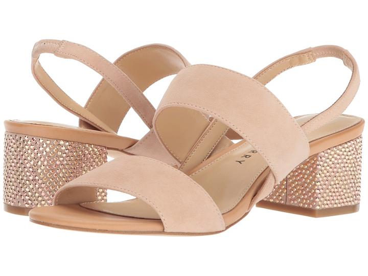 Katy Perry The Annalie (blush Nude Suede/chevron Print) Women's Shoes