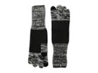 Smartwool Winter Valley Stripe Gloves (black/light Gray Donegal) Extreme Cold Weather Gloves