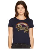Levi's(r) Womens Slim Crew Neck Tee (california Navy Blazer) Women's T Shirt