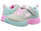 Skechers Kids Sublimated Ombre Mesh Sneaker W/ Gore Strap (toddler) (grey/aqua) Girl's Shoes
