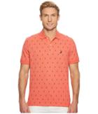 Nautica Short Sleeve Printed Deck Polo (dreamy Coral) Men's Clothing