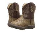 Roper Kids Chomp (infant/toddler) (tan Faux Caiman Vamp/brown Shaft) Cowboy Boots