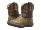 Roper Kids Chomp (infant/toddler) (tan Faux Caiman Vamp/brown Shaft) Cowboy Boots