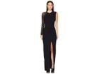 Nicole Miller Structured Heavy Jersey One Sleeve Ruched Dress (black) Women's Dress