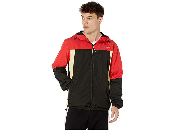 Wesc Block Windbreaker (blood Red) Men's Clothing