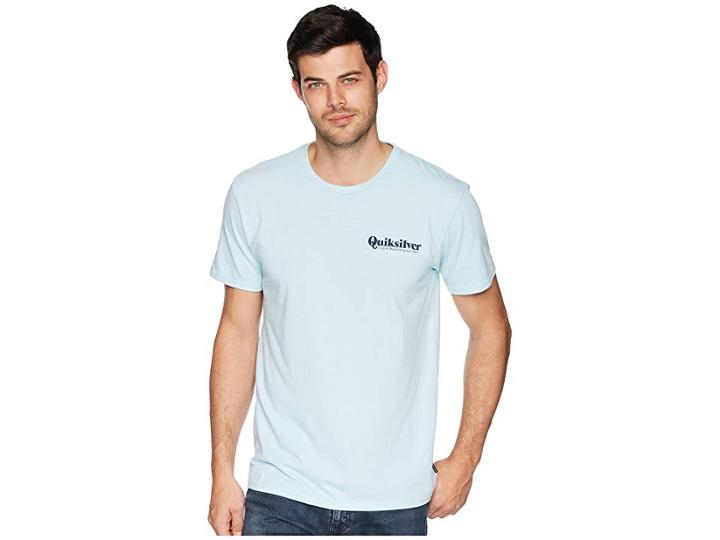 Quiksilver Twin Fin Mates Tee (aquatic Heather) Men's T Shirt