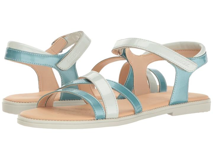 Geox Kids Jr Sandal Karly Girl 11 (big Kid) (watersea/light Blue) Girl's Shoes