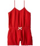 Blank Nyc Kids Red Short Romper In All Fired Up (big Kids) (all Fired Up) Girl's Jumpsuit & Rompers One Piece