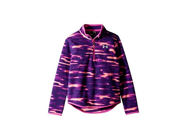 Under Armour Kids Voltage 1/4 Zip (little Kids) (flou Fuchsia) Girl's Clothing