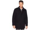 Cole Haan Wool Twill Jacket With Attached Bib (black) Men's Coat