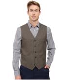 Perry Ellis Regular Fit Pattern Twill Suit Vest (chinchilla) Men's Vest