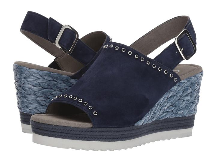 Gabor Gabor 85.791 (blue Samtchevreau) Women's Clog/mule Shoes