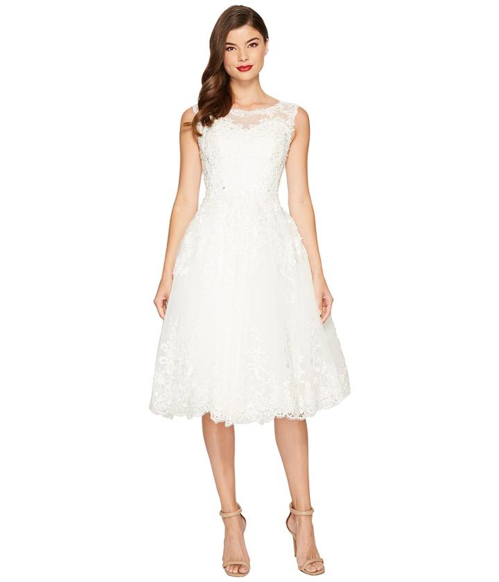 Unique Vintage Riviera Lace Tulle Bridal Dress (white) Women's Dress