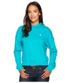 U.s. Polo Assn. Hoodie Sweatshirt (deep Aquamarine) Women's Sweatshirt