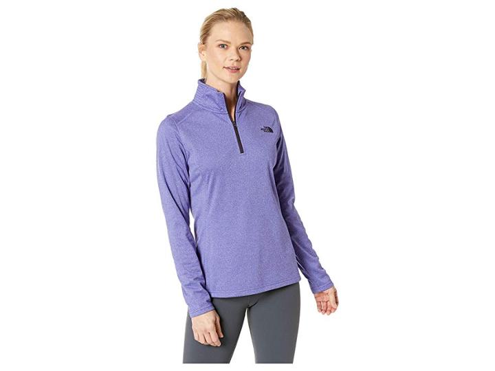 The North Face Tech Glacier 1/4 Zip (deep Blue Heather) Women's Coat