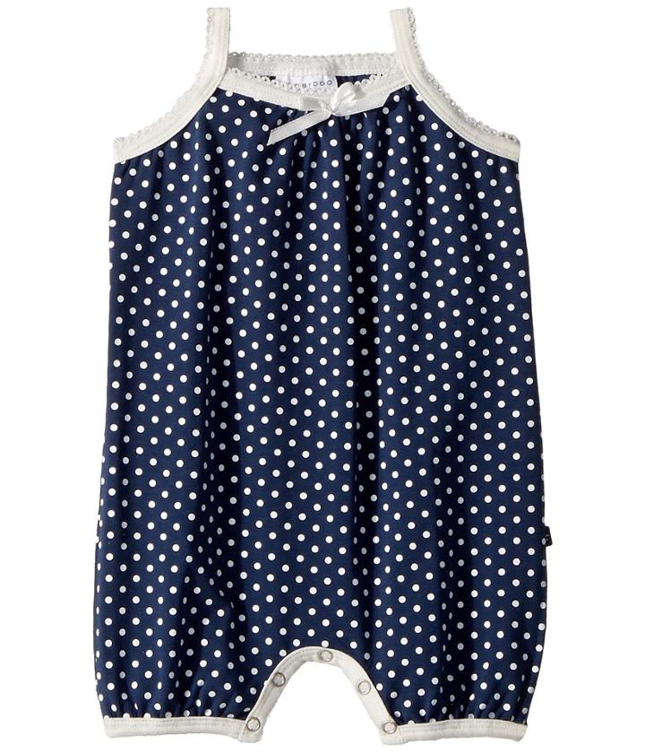 Toobydoo Ready For The Beach Tank Romper (infant) (navy) Girl's Jumpsuit & Rompers One Piece