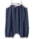 Toobydoo Ready For The Beach Tank Romper (infant) (navy) Girl's Jumpsuit & Rompers One Piece