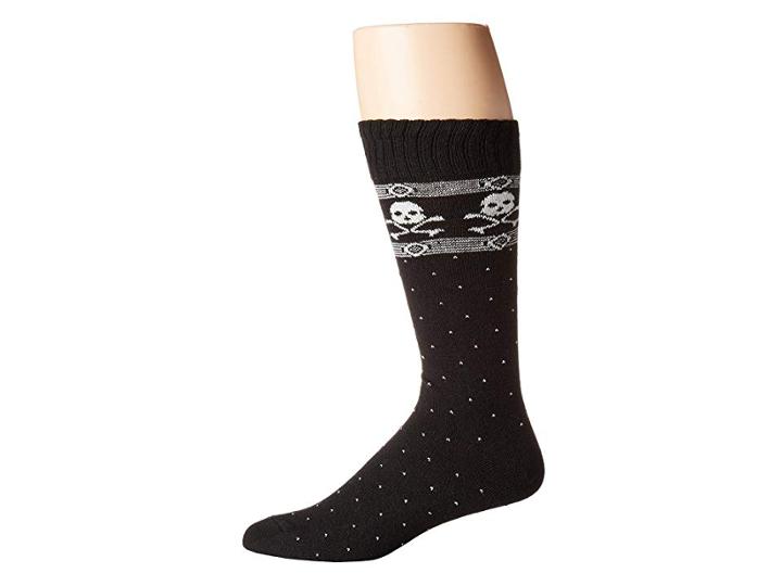 Polo Ralph Lauren Single Cashmere Blend Skulls (black) Men's Crew Cut Socks Shoes