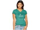Life Is Good Camp More Crusher Vee T-shirt (forest Green) Women's T Shirt