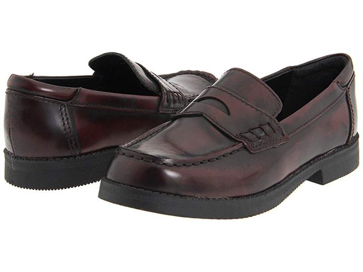 Kenneth Cole Reaction Kids Loaf-er (little Kid/big Kid) (burgundy Burnished Box Leather) Boy's Shoes