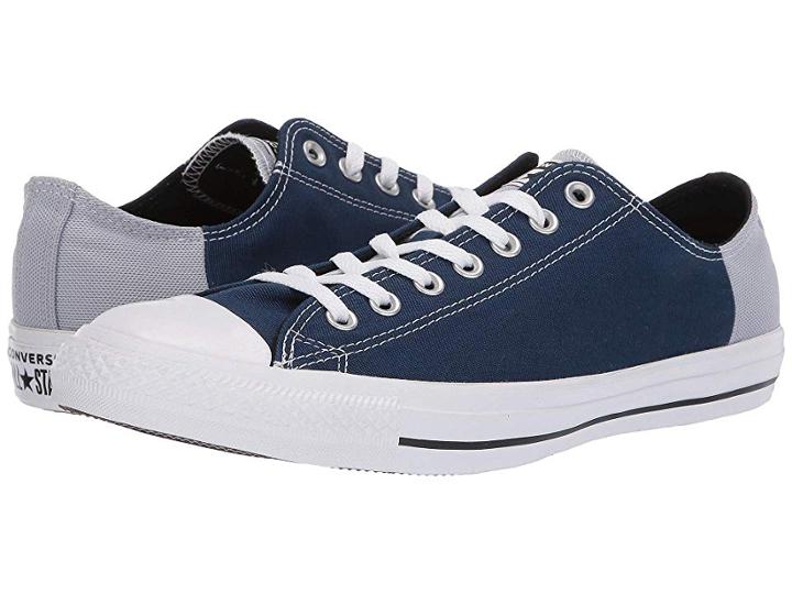 Converse Chuck Taylor(r) All Star(r) Color Block Patch Ox (navy/wolf Grey/white) Athletic Shoes