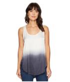 Heather Ombre Scoop Tank Top (charcoal Ombre) Women's Sleeveless